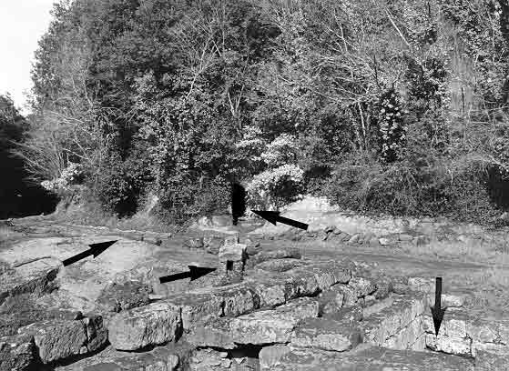 Etruscan cuniculus, sacred area of Veio, Rome.